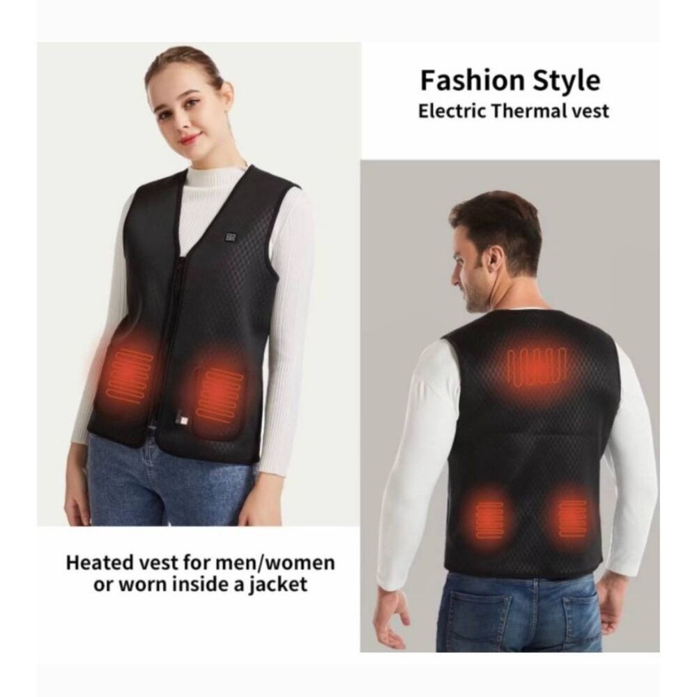 Heated Black Vest - Picture 2 of 16